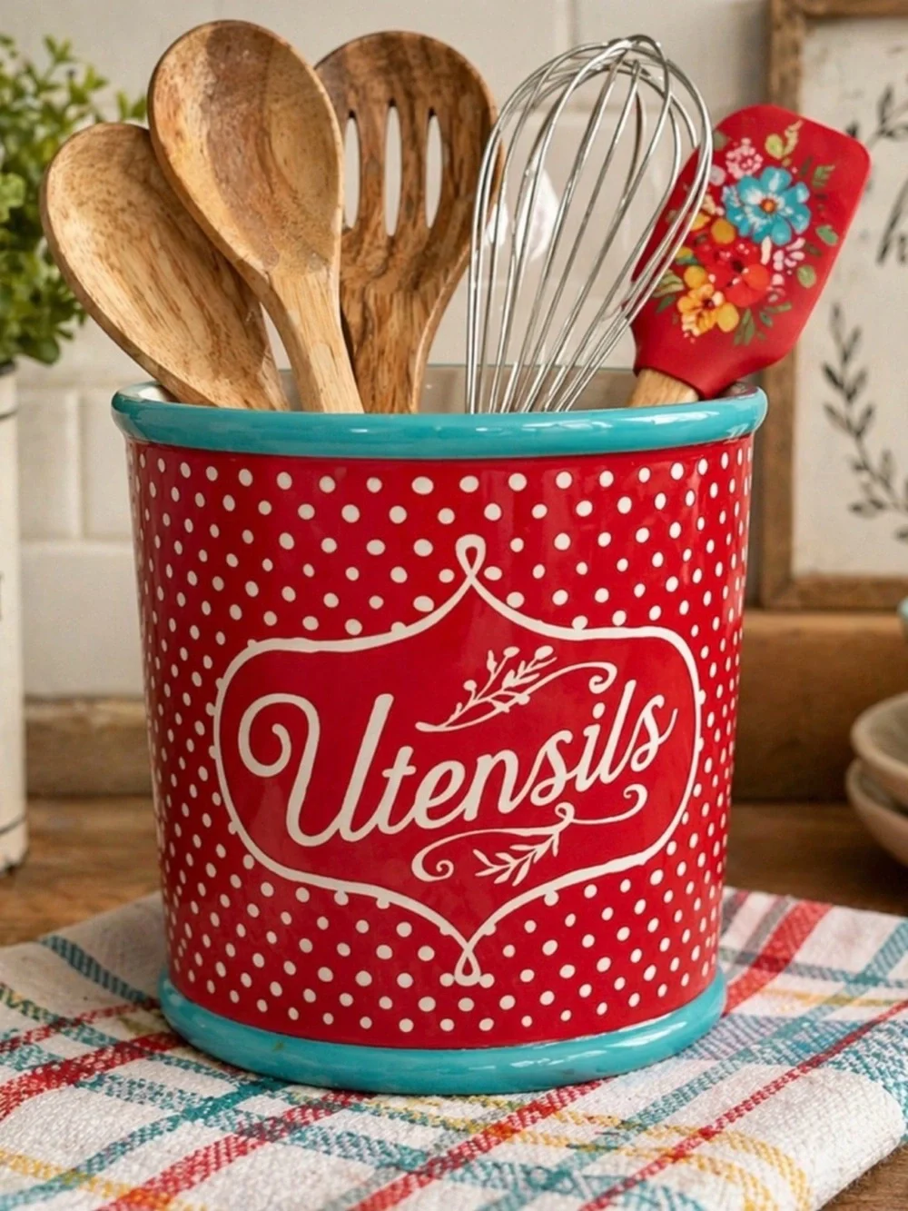 The Pioneer Woman Flea Market Collection Utensil Crock